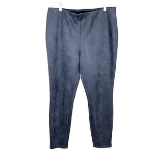 *Copy* Belle by Kim Gravel Faux Suede Legging Pull on Pants Tapered Gray